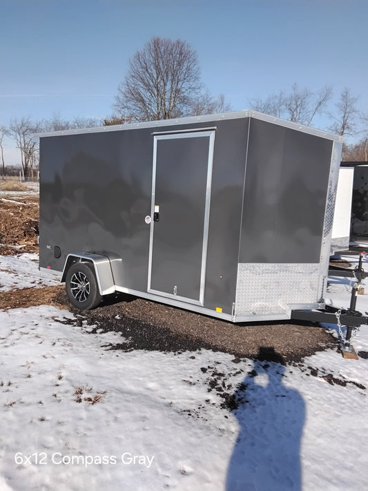2026. 6'x12'  Compass Enclosed Trailer